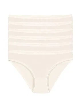 Yıldız Çamaşır Ekru 6'lı Paket Likralı İz Yapmaz Kadın Bikini Külot Yıldız 3728