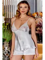 Ekru Çeyizlik Dantelli Saten 6 lı Set Jeremi 315 Ekru görsel 4