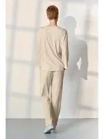 Ekru Kaşkorse Kadın Pijama Takımı Doreanse 25K4046 detay görünüm