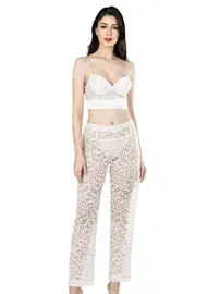 Ahu Lingerie Ekru Üçlü Büstiyerli Saten Sabahlık Gecelik Pijama Takımı Ahu 7637