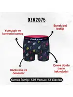 El Bombası Desenli Erkek Boxer (Dijital Baskılı) Darkzone DZN2075 detay görünüm
