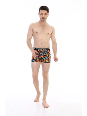 Çift Kaplan Emoji Desenli Dijital Baskı Çift Kaplan Erkek Boxer 796 - Alternatif Görünüm