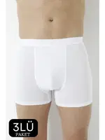 Erkek Bambu Boxer Beyaz 3lü Paket Arma Yıldız 1172 - 3 ADET Beyaz