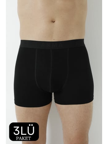 Erkek Bambu Boxer Siyah 3lü Paket Arma Yıldız 1172 - 3 ADET