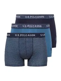 Us. POLO Assn. U.S. Polo Assn. Erkek 3Lü Pamuklu Boxer 80515
