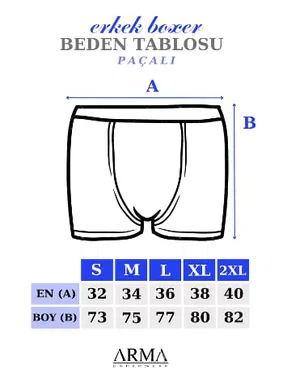 Arma Yıldız Erkek Beyaz Arjantin Paçalı Boxer Arma Yıldız 1005 - Alternatif Görünüm