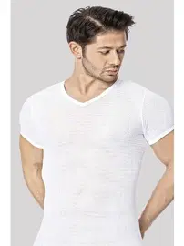 Arma Yıldız Erkek Beyaz File V Yaka Fanila Arma Yıldız 1181