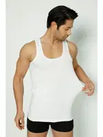 Erkek Beyaz Fitilli Kaşkorse Atlet Arma Yıldız 1187 Beyaz farklı açı