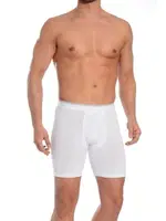 Erkek Beyaz Likralı Uzun Boxer 3'lü Paket Arma Yıldız 1173 - 3 ADET Beyaz farklı açı