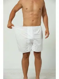 Arma Yıldız Erkek Beyaz Pamuklu Battal Paçali Boxer Arma Yıldız 9146