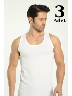 Arma Yıldız Erkek Beyaz Pamuklu Loklu Atlet 3lü Paket Arma Yıldız 1108 - 3 ADET