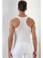 Erkek Beyaz Ribana Sporcu Atlet 3lü Paket Arma Yıldız 1008 - 3 ADET Beyaz farklı açı