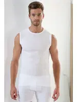 Erkek Beyaz Ribana Yuvarlak Yaka Kolsuz Atlet Arma Yıldız 1110 Beyaz farklı açı