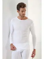 Erkek Beyaz Uzun Kol Yuvarlak Yaka Badi Arma Yıldız 1128 Beyaz farklı açı