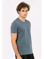 Pamuklu Bisiklet Yaka Likralı Erkek T-shirt 1331 MAVİ1 farklı açı