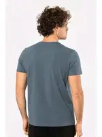 Pamuklu Bisiklet Yaka Likralı Erkek T-shirt 1331 MAVİ1 görsel 4