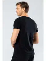 Erkek Bisiklet Yaka Likralı T-shirt Cacharel 1331/ Siyah farklı açı