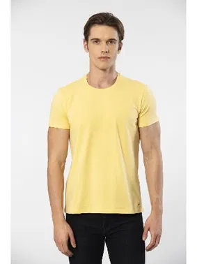 Cacharel Bisiklet Yaka Pamuklu Likralı Erkek T-shirt Cacharel 1331 - Alternatif Görünüm