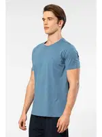 Bisiklet Yaka Kısa Kollu Erkek T-shirt Cacharel 2169 İndigo detay görünüm