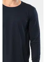 Lacivert Uzun Kollu Modal Bisiklet Yaka Pijama Takımı Cacharel 2244 Lacivert farklı açı