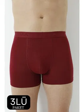 Arma Yıldız Erkek Bordo Bambu Boxer 3lü Paket Arma Yıldız 1172 - 3 ADET