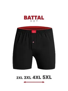 Öts İç Giyim Erkek Boxer Battal Boy Süprem Düğmeli %100 Pamuklu ÖTS 2655