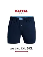Erkek Boxer Battal Boy Süprem Düğmeli %100 Pamuklu ÖTS 2655 Lacivert detay görünüm