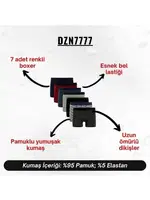 Erkek Boxer Karışık Renkli 7'Li Set Darkzone DZN7777 detay görünüm