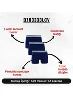 Erkek Boxer Lacivert 3'Lü Set Darkzone DZN3333LCV detay görünüm