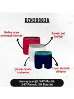 Erkek Boxer Modal 3'Lü Set Darkzone DZN20903A görsel 5