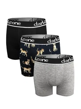 Darkzone Erkek Boxer Pamuklu 3'Lü Set Darkzone DZN9101