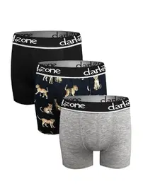 Darkzone Erkek Boxer Pamuklu 3'Lü Set Darkzone DZN9101
