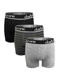Darkzone Erkek Boxer Pamuklu 3'Lü Set Darkzone DZN9102