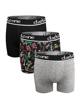 Darkzone Erkek Boxer Pamuklu 3'Lü Set Darkzone DZN9104