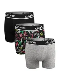 Darkzone Erkek Boxer Pamuklu 3'Lü Set Darkzone DZN9104