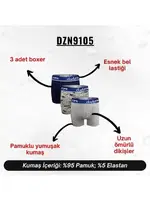 Erkek Boxer Pamuklu 3'Lü Set Darkzone DZN9105 farklı açı