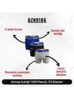 Erkek Boxer Pamuklu 3'Lü Set Darkzone DZN9106 farklı açı