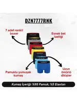 Erkek Boxer Renkli 7'Li Set Darkzone DZN7777RNK detay görünüm