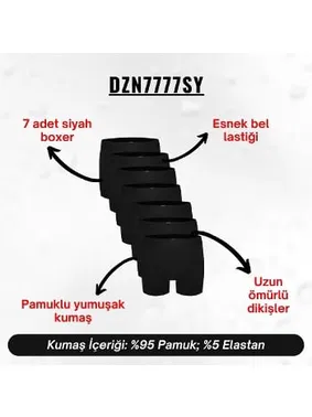 Darkzone Erkek Boxer Siyah 7'Li Set Darkzone DZN7777SY - Alternatif Görünüm