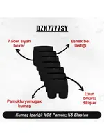 Erkek Boxer Siyah 7'Li Set Darkzone DZN7777SY detay görünüm