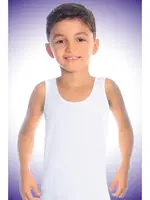 Erkek Çocuk Atlet Paketi Ribana %100 Pamuk ÖTS 7005 - 6 ADET Beyaz detay görünüm