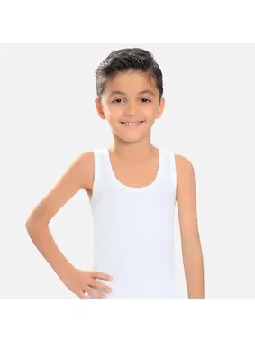 Öts İç Giyim Erkek Çocuk Atlet Süprem %100 Pamuk ÖTS 7001 - 6 ADET - Alternatif Görünüm