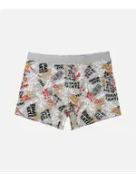 Erkek Çocuk Baskılı Boxer Likralı %96 Pamuk ÖTS 7265 - 6 ADET Gri görsel 4