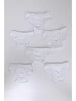 Erkek Çocuk Beyaz Pamuklu Külot 6lı Paket Arma Yıldız 5525 - 6 ADET Beyaz