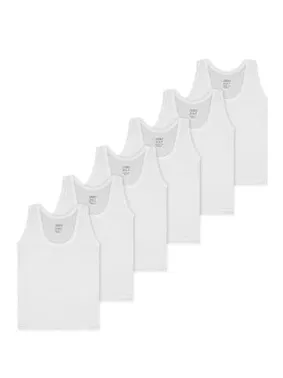 Arma Yıldız Erkek Çocuk Beyaz Ribana Atlet 6lı Paket Arma Yıldız 5546 - 6 ADET