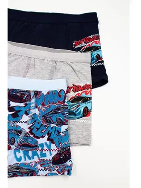 Öts İç Giyim Erkek Çocuk Boxer Araba Serisi ÖTS 7704 - 6 ADET