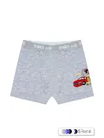 Erkek Çocuk Boxer Renkli Baskılı ÖTS 7238 - 6 ADET Gri
