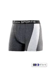 Öts İç Giyim Erkek Çocuk Boxer şerit Kumaş Detaylı Likralı ÖTS 7266 - 6 ADET