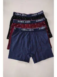 Arma Yıldız Erkek Çocuk Desenli Likralı Boxer 3'lü Paket Arma Yıldız 5541 - 3 ADET