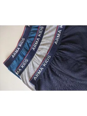 Arma Yıldız Erkek Çocuk Düz Likralı Boxer Arma Yıldız 5541 - 3 ADET - Alternatif Görünüm